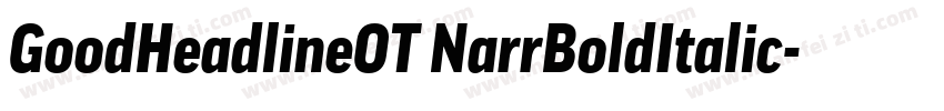 GoodHeadlineOT NarrBoldItalic字体转换